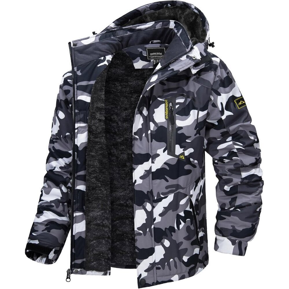Men's Winter Skiing Jackets Water Resistant Fleece Coats Insulated Thermal Snowb